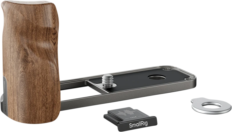 SmallRig 5394 L-Shaped Mount Plate with Wooden Handle for FUJIFILM X half Charcoal Sidabrinis