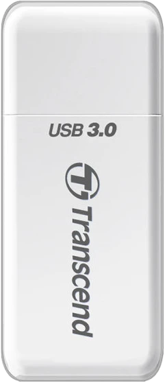 TRANSCEND USB3.0 SD/Micro SD kortelių skaitytuvas baltas