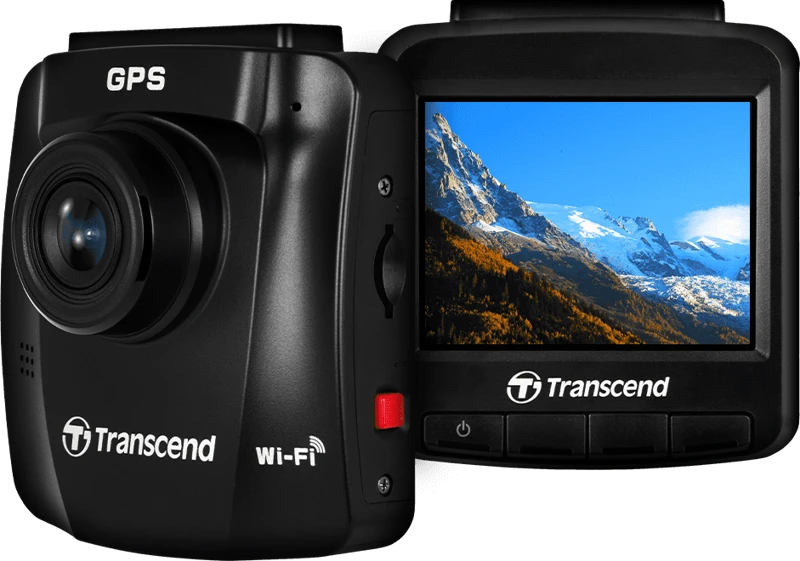 „TRANSCEND DrivePro 250“ vaizdo registratorius su siurbtuku ir „Sony“ jutikliu bei GPS imtuvu