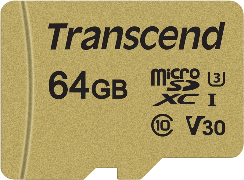 Atminties kortelė TRANSCEND 64GB UHS-I U1 Micro SD su adapteriu SD