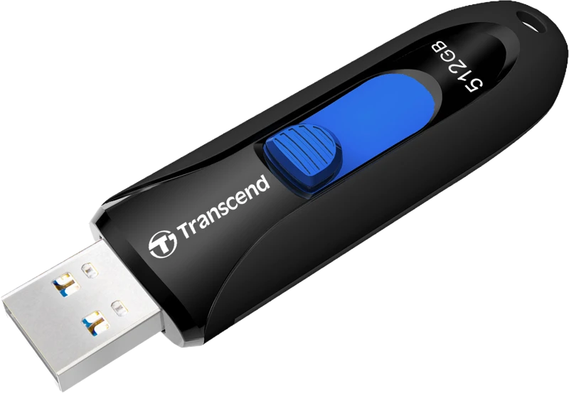TRANSCEND 512GB USB 3.1 USB atmintinė be dangtelio Juoda