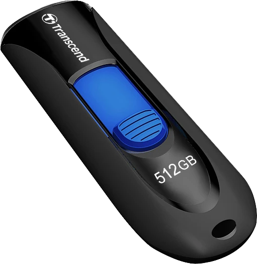TRANSCEND 512GB USB 3.1 USB atmintinė be dangtelio Juoda