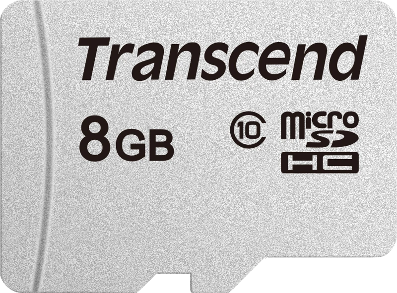 Atminties kortelė „TRANSCEND“ 8 GB „Micro SD“ be adapterio, 10 klasė