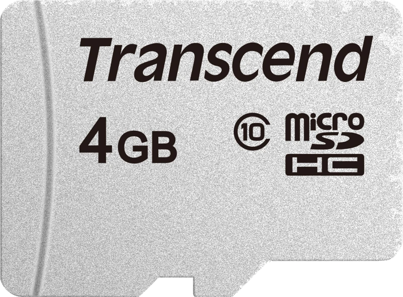 Atminties kortelė TRANSCEND 4GB Micro SD kortelė be adapterio, 10 klasė