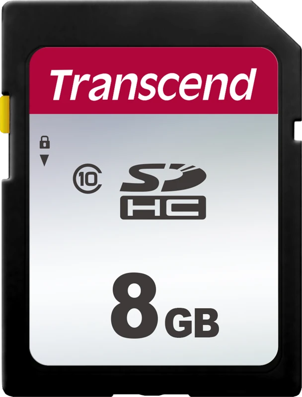 Transcend ‎TS8GSDC300S Atminties kortelė, 8GB, SDHC, C10 / 2D NAND Flash
