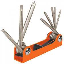 8 in 1 sulankstomas TORX atsuktuvų rinkinys metaliniame korpuse. T9-10-15-20-25-27-30-40 Truper®
