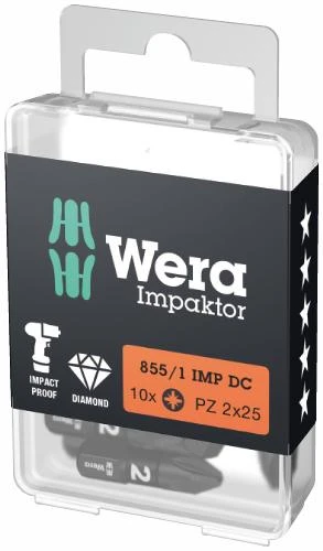 Atsuktuvo antgalis WERA 855/1 IMP DC PZ3 25mm, 10vnt.