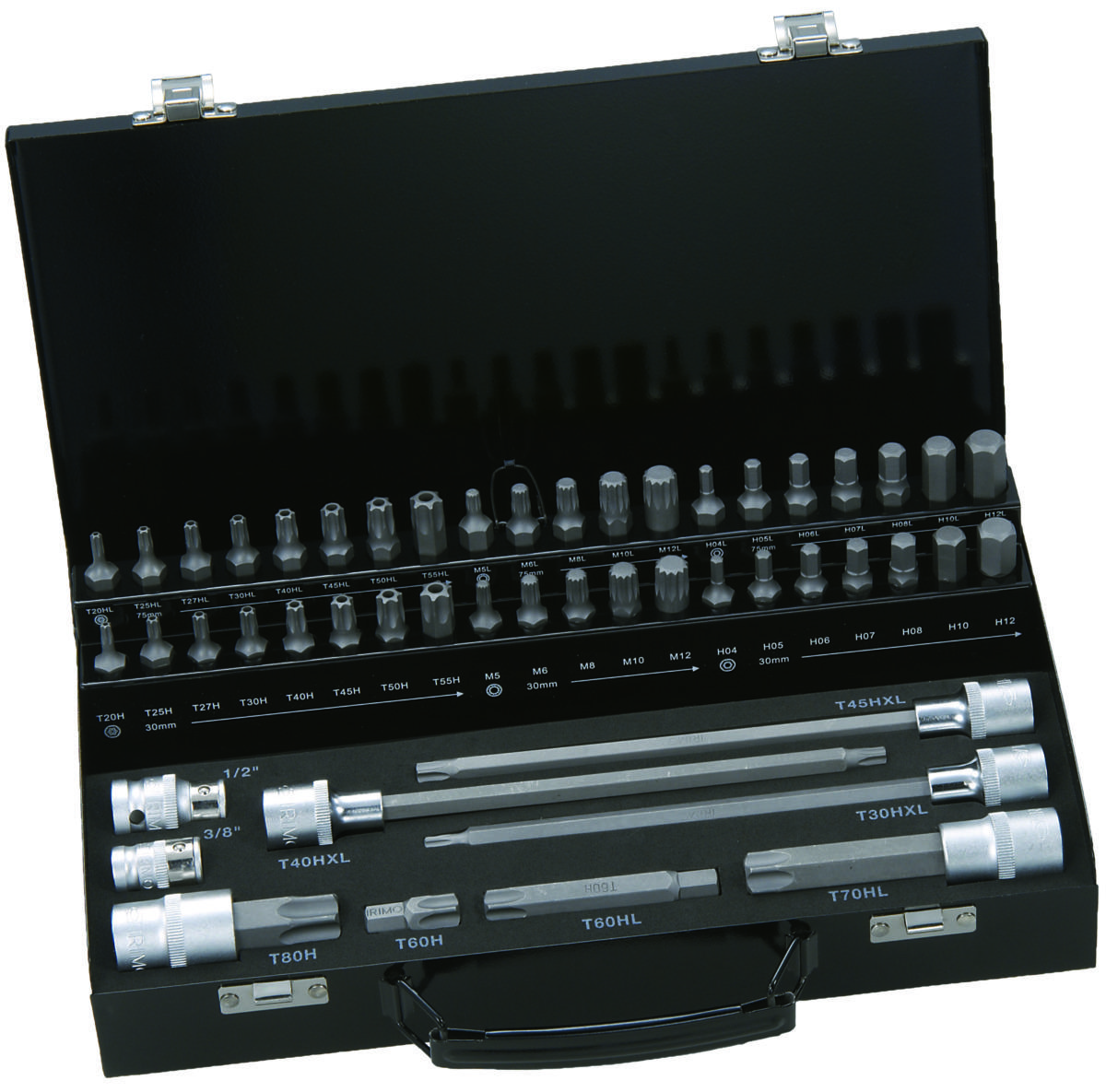 Bahco Antgalių rinkinys, 10mm, 49vnt, TORX, HEX, XZN