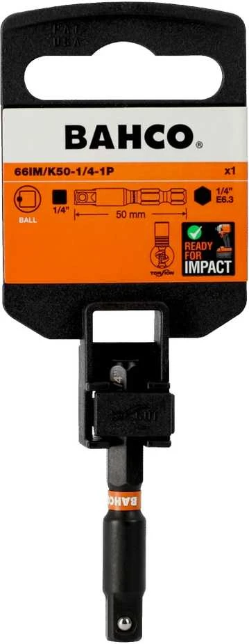 Bahco Adapteris smūginiams antgaliams 1/4" 66IM 50mm , 1vnt