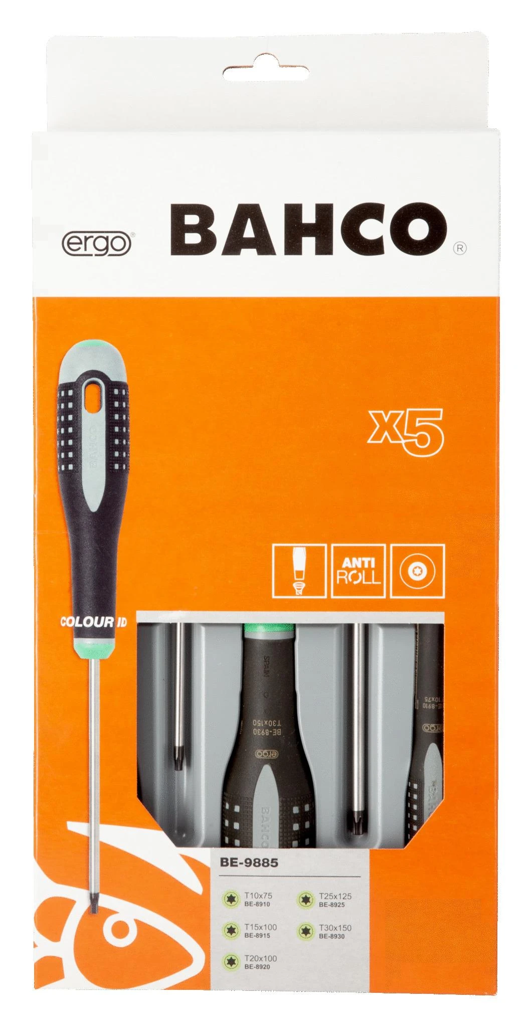 Bahco Atsuktuvų rinkinys ERGO™ 5 vnt - T10/T15/T20/T25/T30