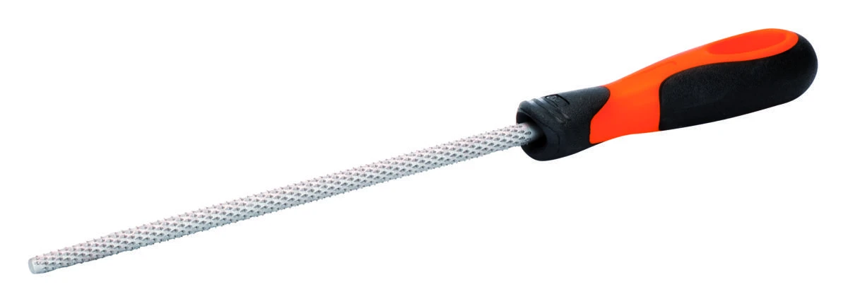 Bahco Dildė medžiui, apvali 200mm, 2 grubumo su Ergo rankena