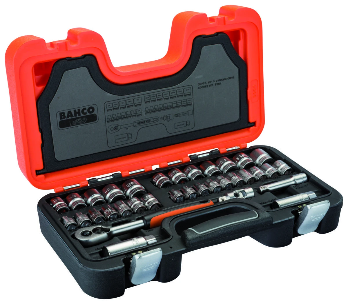 Bahco Galvučių, teršlės ir priedų rinkinys 3/8" 38vnt