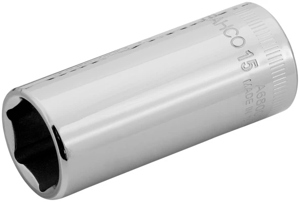 Bahco Galvutė šešiakampė ilga 1/4" A6800SM 12mm