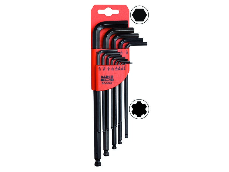 Bahco L-formos šešiakampių colinių raktų rinkinys 13pcs