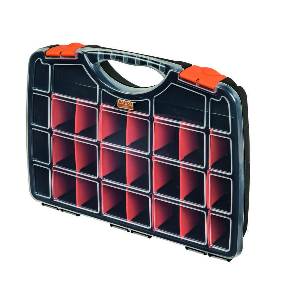 Bahco Plastikinė dėžutė smulkmenoms 312x238x51mm. 21 skyrelis