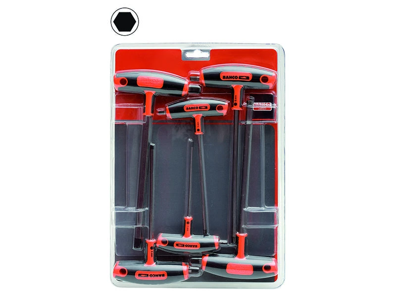 Bahco T-formos HEX raktų rinkinys, 6vnt, 3-4-5-8-10mm