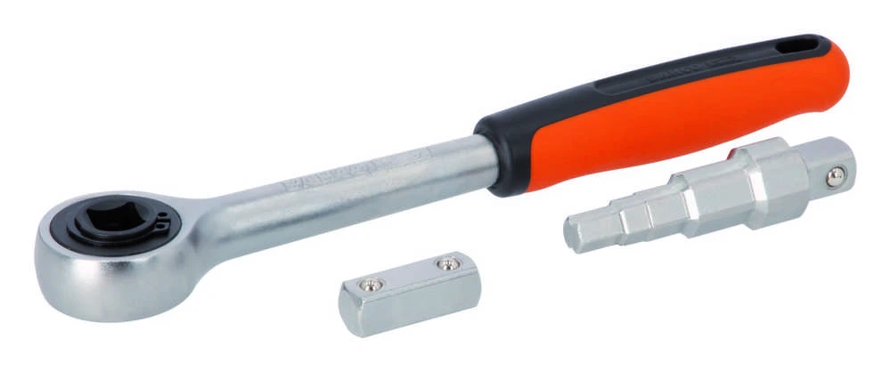 Bahco Terkšlės ir pakopinio rakto komplektas su 1/2" tvirtinimu. 5 dydžiai: 3/8"-7/16"-1/2"-3/4"-1"