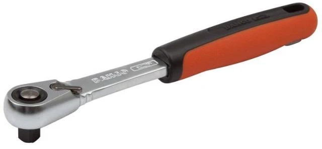 Bahco Terkšlytė reversinė 1/4", siauragalvė, 72 dantukai, ilgis 146mm