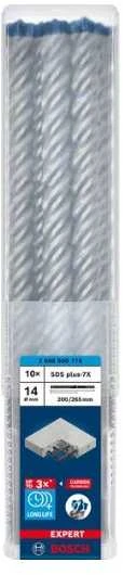 Bosch SDS-plus-7X grąžtas 14x200x265mm, 10 vnt.