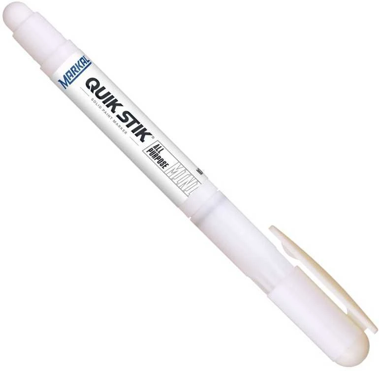 Dažų lazdelė Markal Quik Stik Mini Paintstik BALTA 6 mm