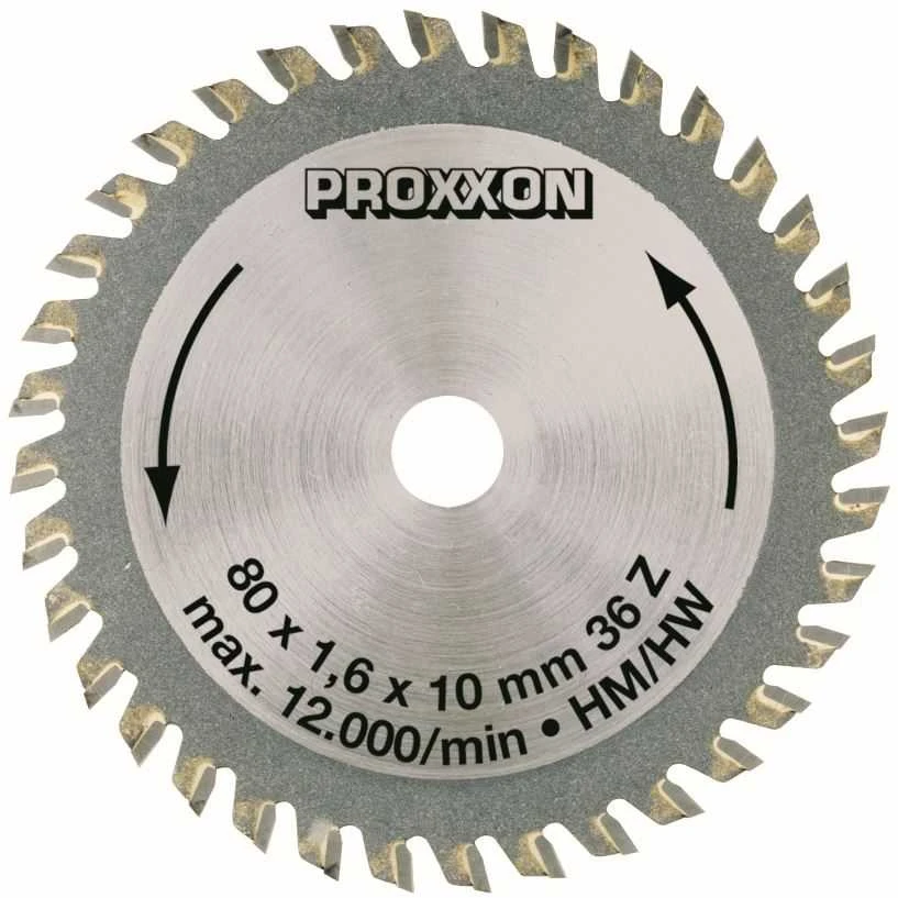 Pjovimo diskas Proxxon; 80x1,6x10,0 mm; Z36