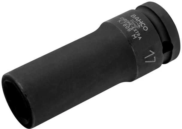 Galvutė smūginė šešiakampė 1/2",prailginta, 17mm K7806M Bahco