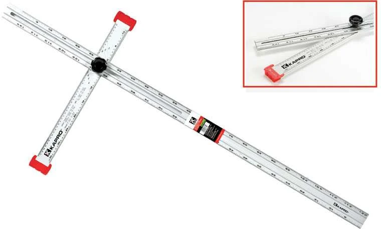 Reguliuojama T formos liniuotė 120 cm / 35 cm, KAPRO