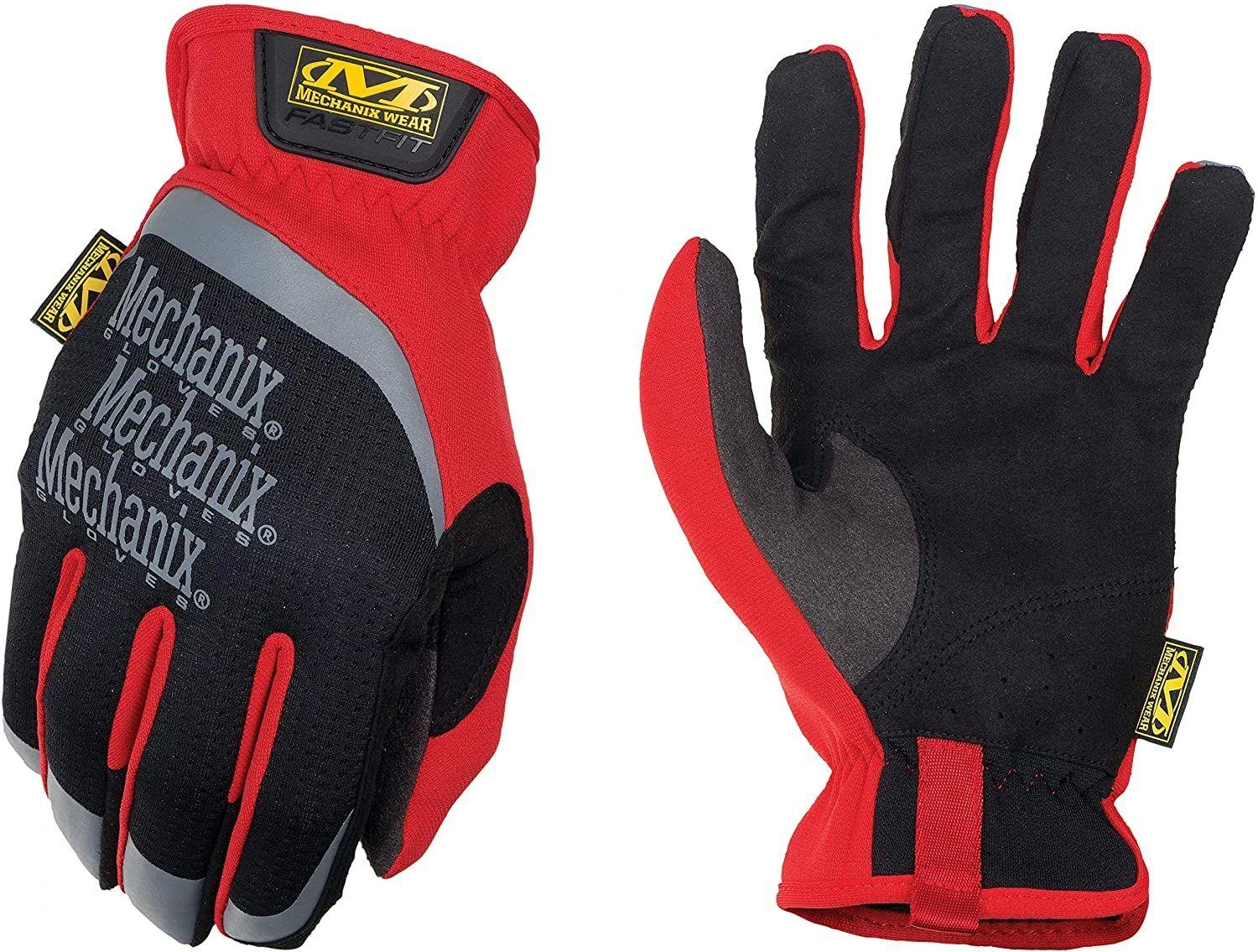 Mechanix FastFit S dydžio pirštinės - išorė ir delnas