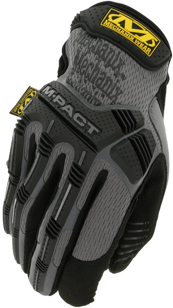 Mechanix Wear Pirštinės Mechanix M-Pact® 08 juodos/pilkos XL dydis. Velcro, TrekDry®, dirbtinė oda, delno, krumplių, Armortex®, pirštų apsauga, D30® apsauga nuo vibracijos