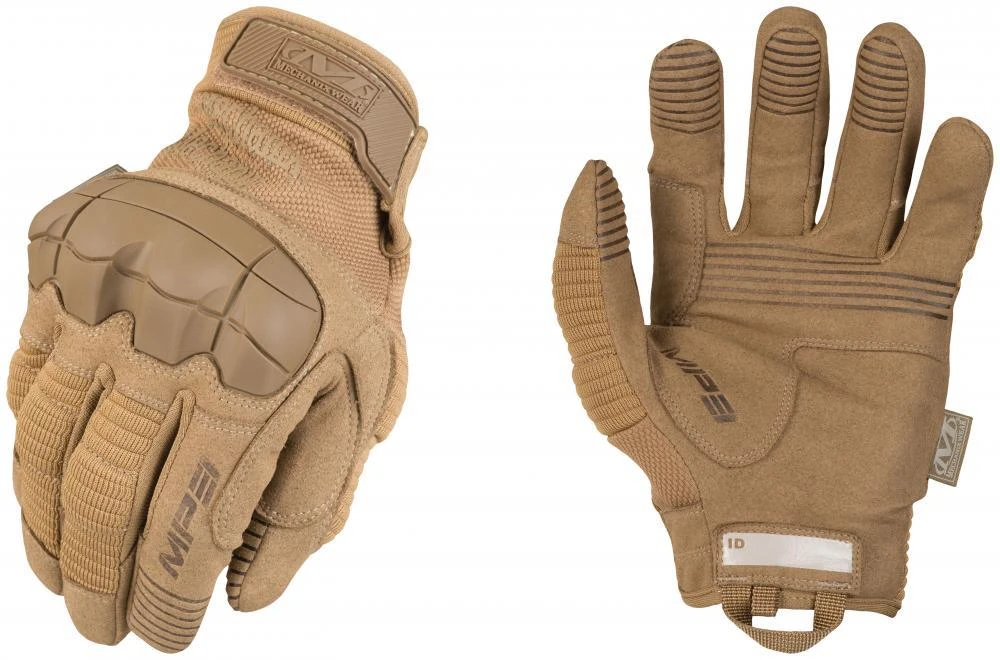 Mechanix M-Pact 3 taktinės pirštinės, išorės ir delno vaizdas