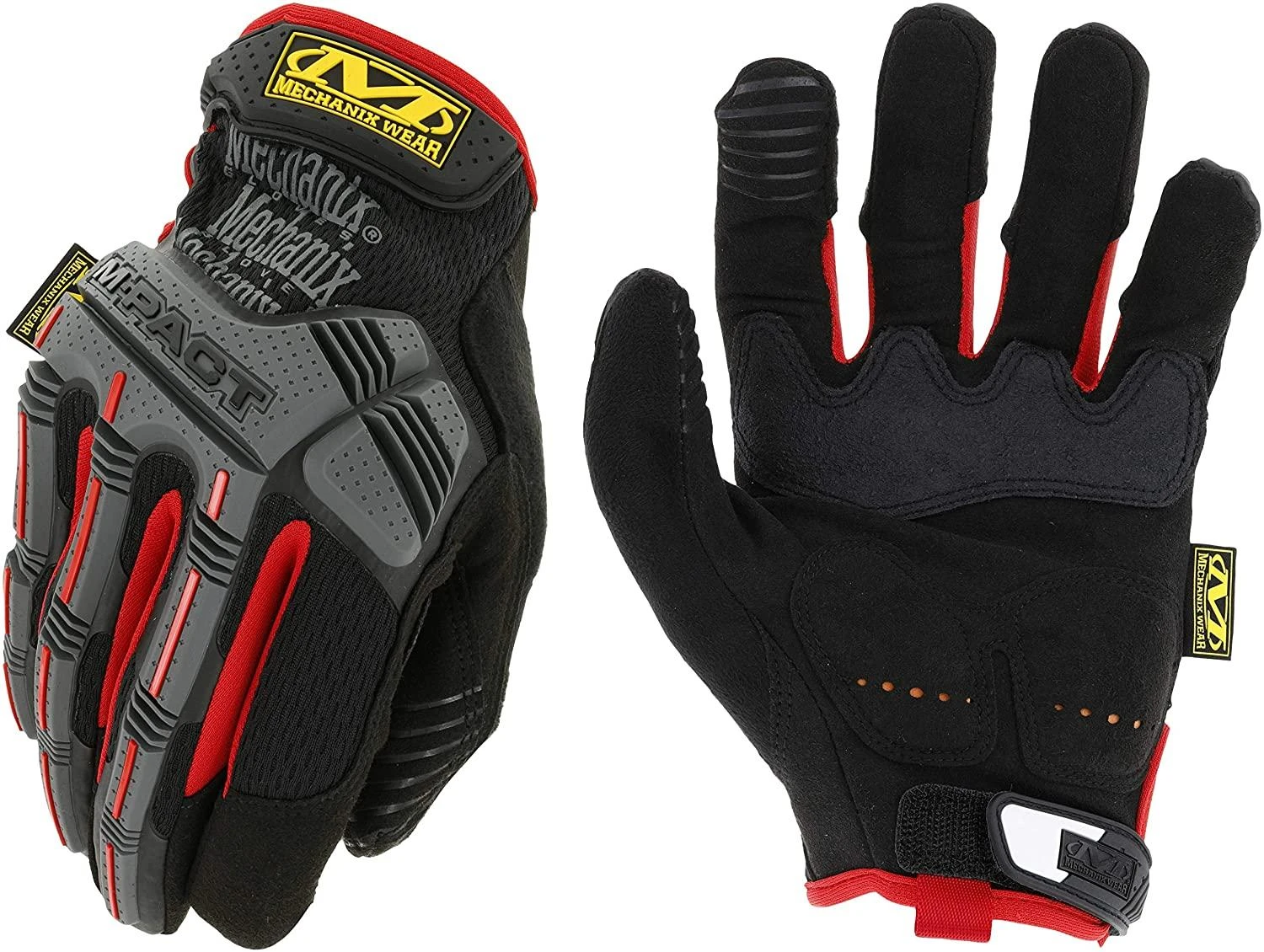 Mechanix Wear Pirštinės Mechanix M-Pact® 52 juodos/raudonos S dydis. Velcro, TrekDry®, dirbtinė oda, delno, krumplių, Armortex®, pirštų apsauga, D30® apsauga nuo vibracijos