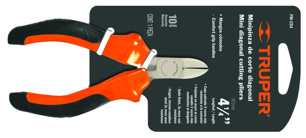 Mini šoninio kirpimo replytės. Bendras ilgis 11cm. Kokybiškos ir patogios Truper®