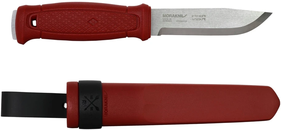 Morakniv Garberg Dala Raudona peilis su dėklu, nerūdijantis plienas