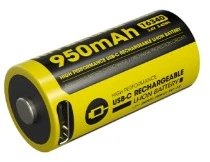 Baterija NITECORE 16340 NL169R 950mAh USB-C