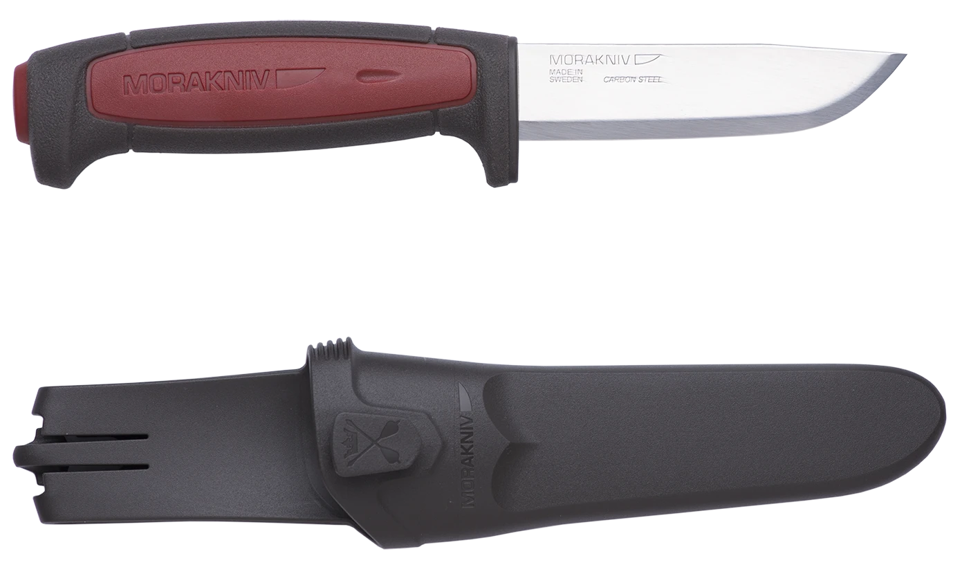 Peilis MORAKNIV® PRO C, anglinio plieno geležtė 91x2mm raudonas