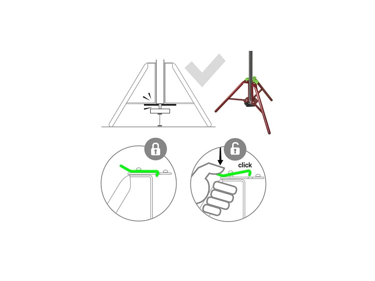 Piher Multi-Prop trikojis teleskopinei atramai, max 300kg