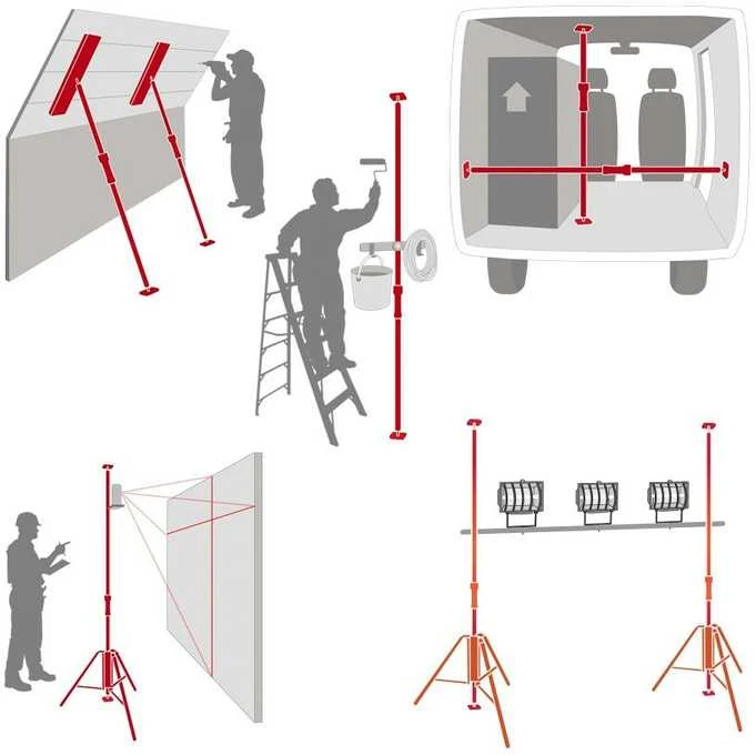   Piher Teleskopinė atrama Multi-prop P3 155-290cm. Max 300/450kg