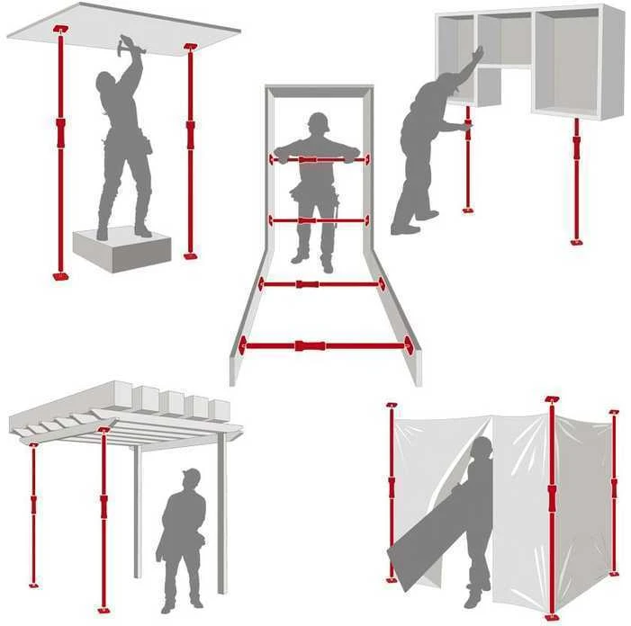   Piher Teleskopinė atrama Multi-prop P3 155-290cm. Max 300/450kg