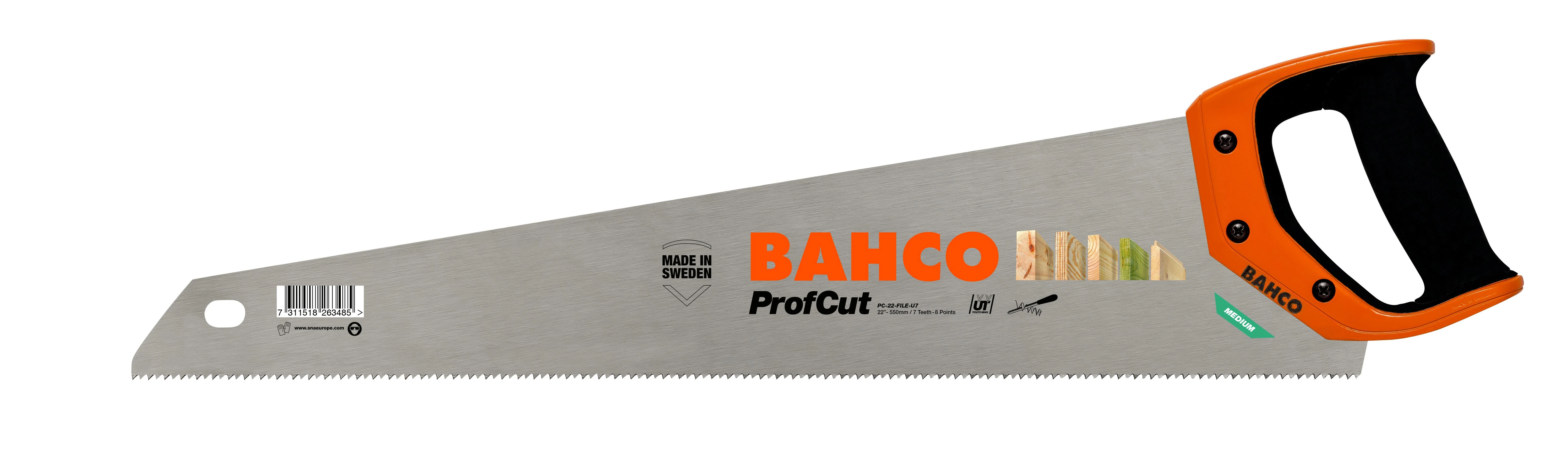 Trijų briaunų dantų pjūklas 475mm 7/8 BAHCO