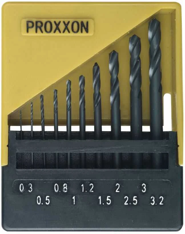 Grąžtas HSS spiralinių 0,3-3,2mm grąžtų rinkinys PROXXON