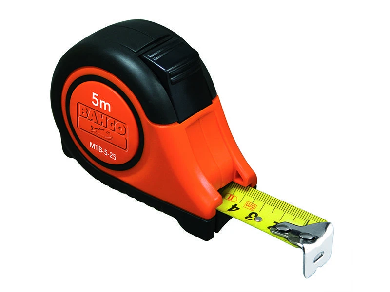 Ruletė Bahco MTB 5m x 25mm su aut. stabdžiu gumuota