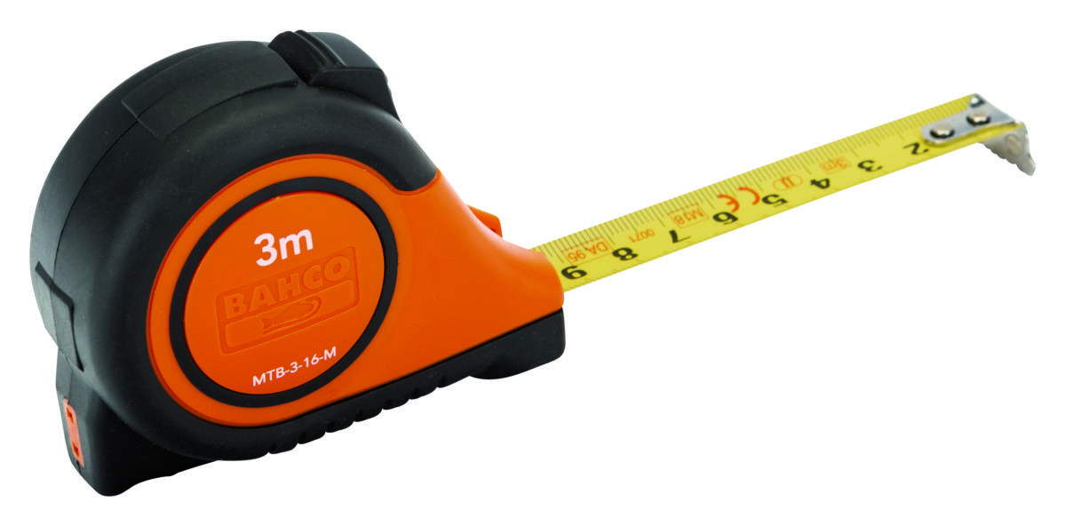 Ruletė Bahco MTB 8m x 25mm su aut. stabdžiu gumuota