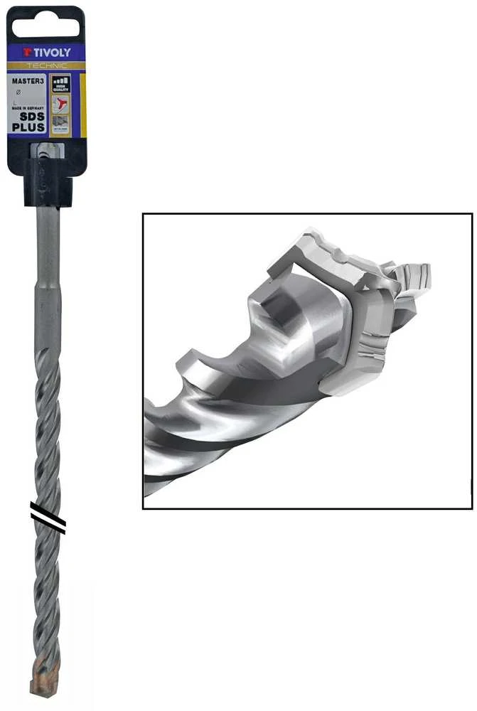 SDS+ grąžtas gelžbetoniui Tivoly Technic Master 3 Heavy Duty | Ø14*450*400mm