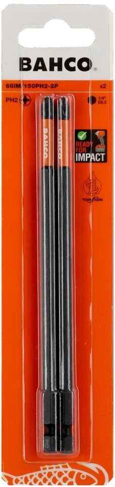 Smūginiai antgaliai Bahco 66IM PH2 150mm , 2vnt blisteris