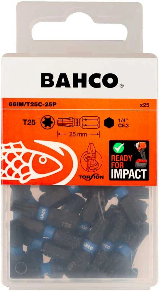 Smūginiai antgaliai Bahco 66IM T25 25mm , 25vnt blisteris