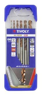 Grąžtas Tivoly Metalo grąžtų rinkinys FURIUS HSS Clipster PRO 6vnt. Ø2-8mm