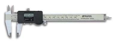 Skaitmeninis slankmatis. Tikslumas 0,01mm. Minimalus matuojamas storis 0,01mm, didžiausias matuojamas storis 150mm Truper®