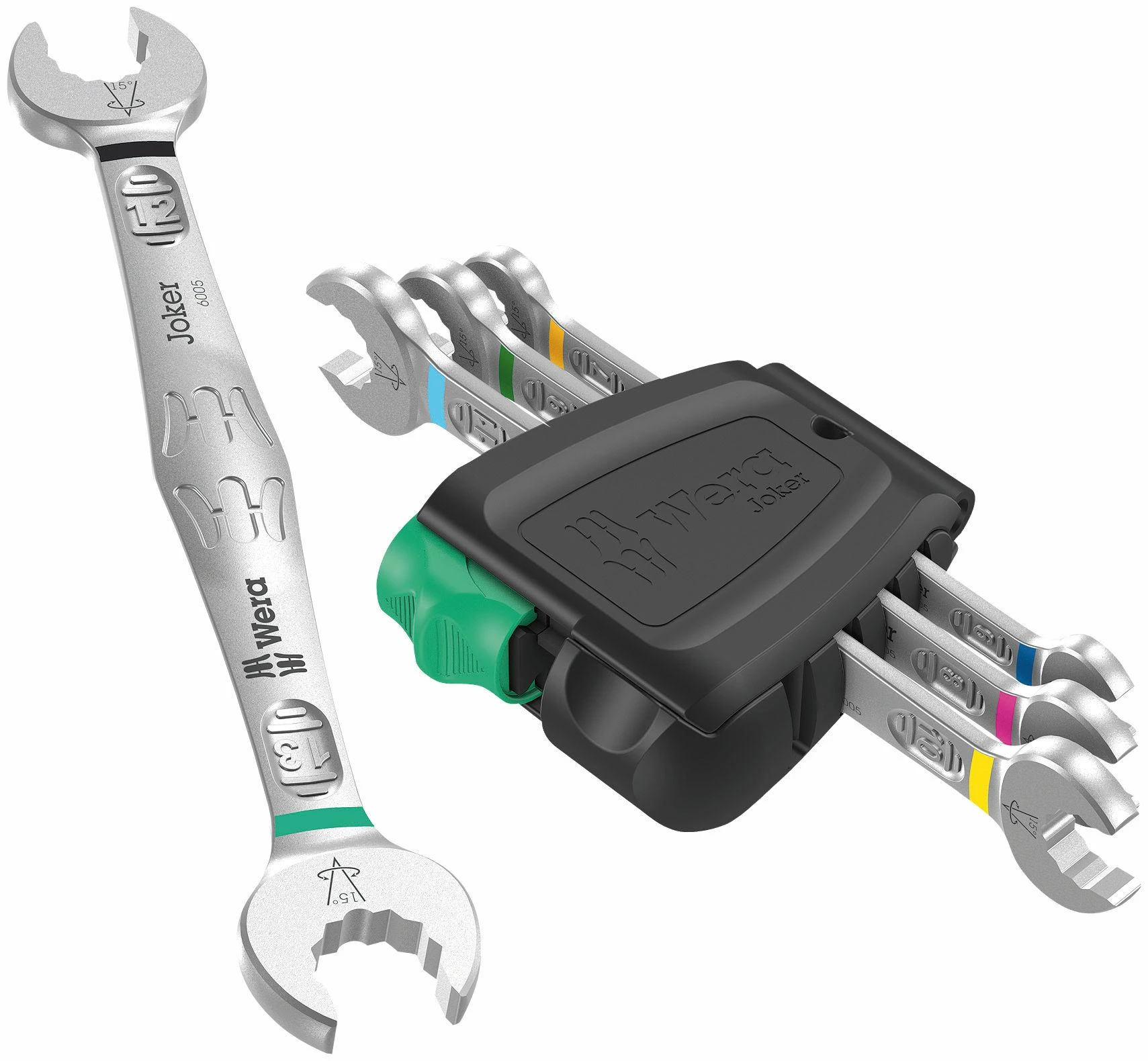 Wera 6005 Joker 4, dvigubų raktų atvirais galais rinkinys, 4 vnt 6-13mm
