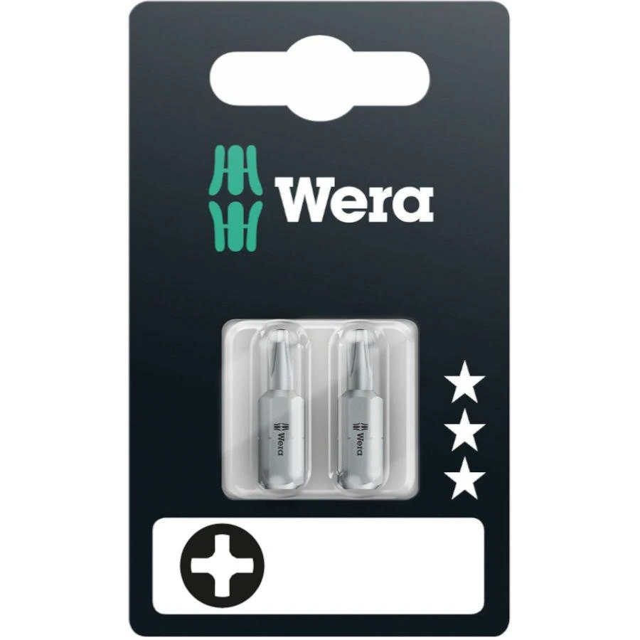 Wera 851/1 RZ antgaliai gipso kartono varžtams PH 2 x 25mm, 2vnt, blisteryje