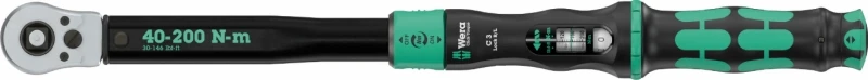 Wera Click-Torque Lock C 3 R/L torque wrench – adjustable 40–200 Nm, 1/2" square drive, ±3% precision, reversible ratchet